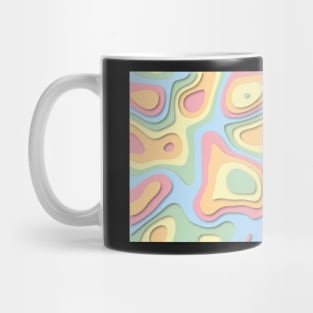 Pastel Rainbow Leopard Print Paper Contour Pattern Mug